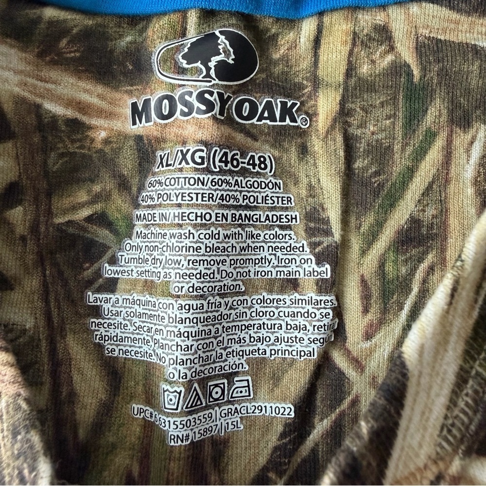 Mossy Oak Men's Camouflage “Born To Hunt” Graphic Tee Hunting Outdoors Size XL - Picture 5 of 6